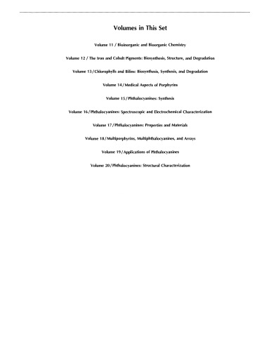 The Porphyrin Handbook. Bioinorganic and Bioorganic Chemistry