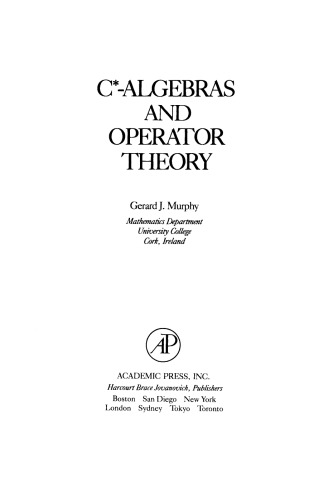 C*–Algebras and Operator Theory