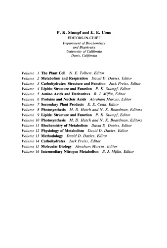 The Biochemistry of Plants. Carbohydrates
