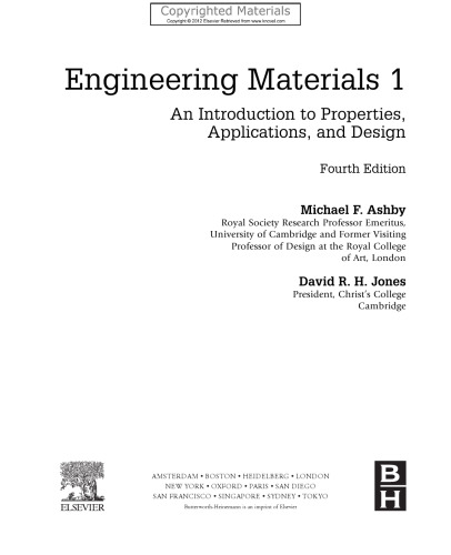 Engineering Materials 1 - An Introduction to Properties, Applications, and Design