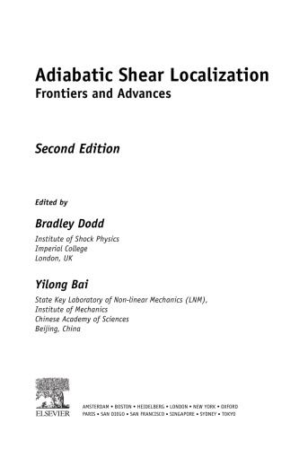Adiabatic Shear Localization: Frontiers and Advances