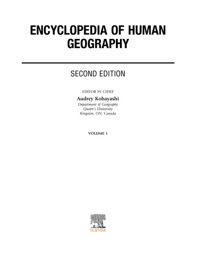 Encyclopedia of Human Geography ( 14 volumes set )