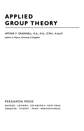 Applied Group Theory. Selected Readings in Physics