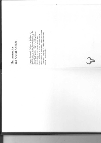 Hermeneutics and social science : approaches to understanding