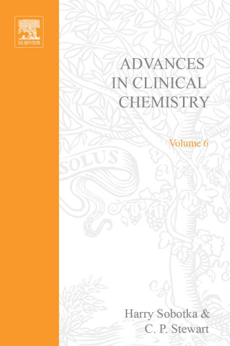 Advances in Clinical Chemistry, Vol. 6