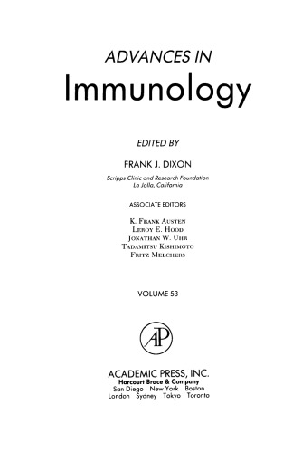 Advances in Immunology, Vol. 53