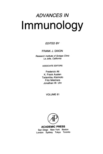 Advances in Immunology, Vol. 61