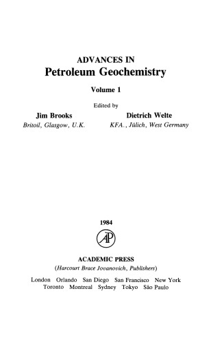 Advances in Petroleum Geochemistry. Volume 1