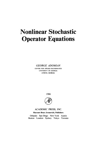 Nonlinear Stochastic Operator Equations