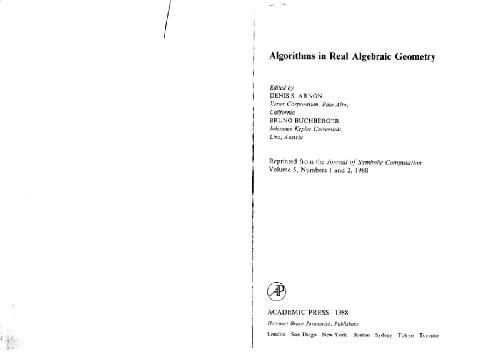 Algorithms in Real Algebraic Geometry