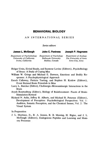 Development of Perception: Psychobiological Perspectives. The Visual System