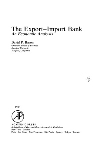 The Export–Import Bank. An Economic Analysis