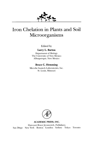 Iron Chelation in Plants and Soil Microorganisms