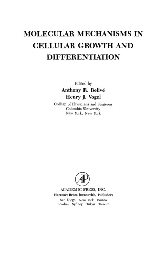 Molecular Mechanisms in Cellular Growth and Differentiation
