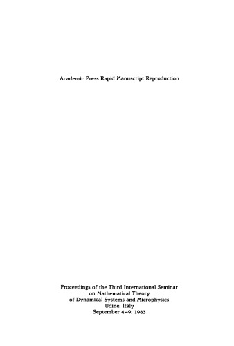 Dynamical Systems and Microphysics. Control Theory and Mechanics