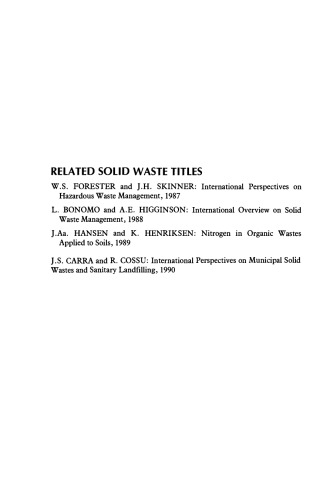 Sanitary Landfilling: Process, Technology and Environmental Impact