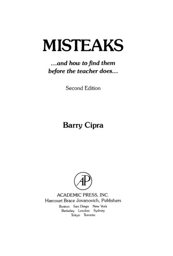Misteaks. And How to Find Them Before the Teacher Does