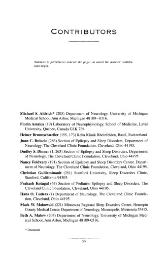 Epilepsy and Sleep: Physiological and Clinical Relationships