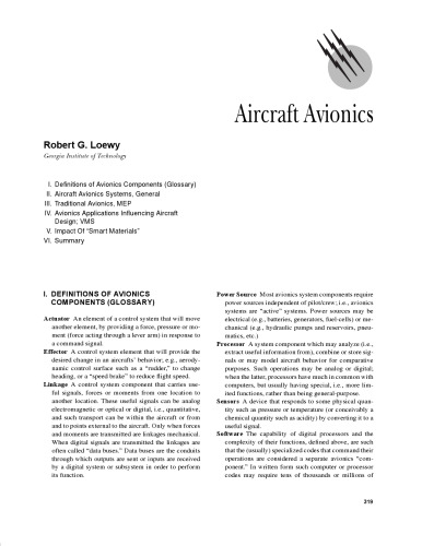 - Aeronautics