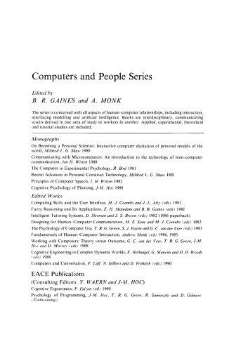 Cognitive Ergonomics. Understanding, Learning, and Designing Human–Computer Interaction