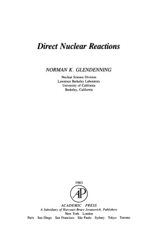 Direct Nuclear Reactions