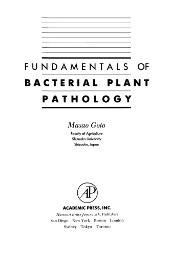 Fundamentals of Bacterial Plant Pathology