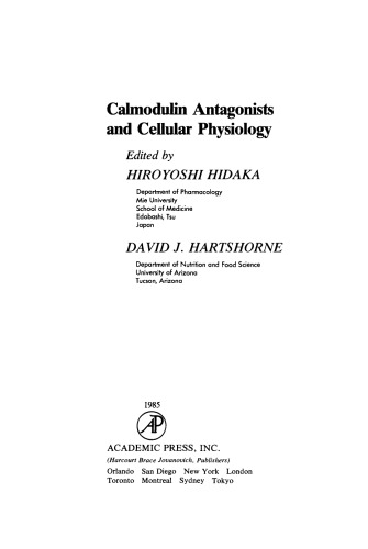 Calmodulin Antagonists and Cellular Physiology