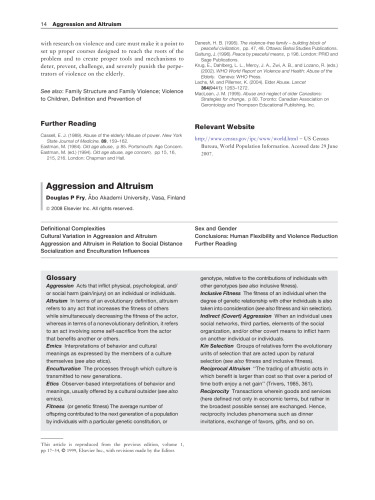 Encyclopedia of Violence, Peace, & Conflict