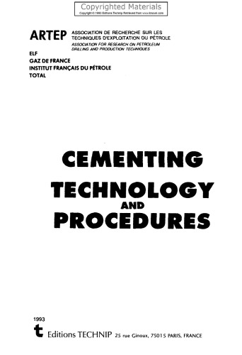 Cementing Technology and Procedures