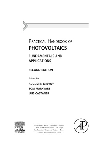 Practical Handbook of Photovoltaics. Fundamentals and Applications