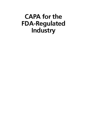 CAPA for the FDA-Regulated Industry