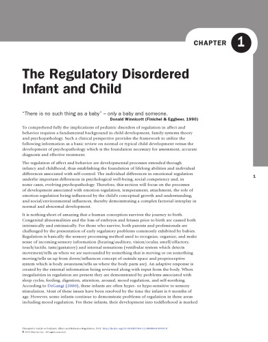 Therapist's Guide to Pediatric Affect and Behavior Regulation