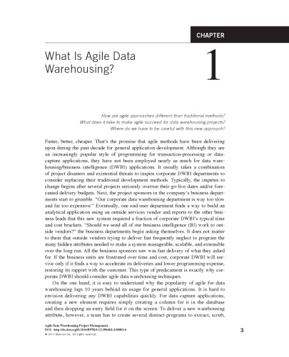 Agile Data Warehousing Project Management