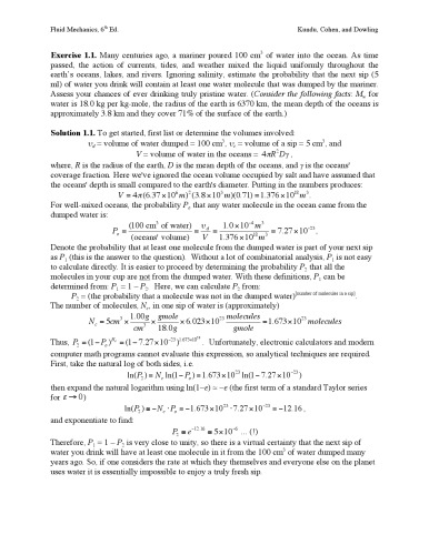 Fluid Mechanics (Solution Manual)