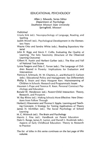 Neuropsychology of Language, Reading and Spelling
