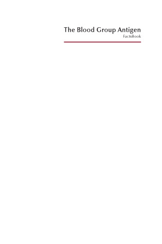 The Blood Group Antigen Facts: Book