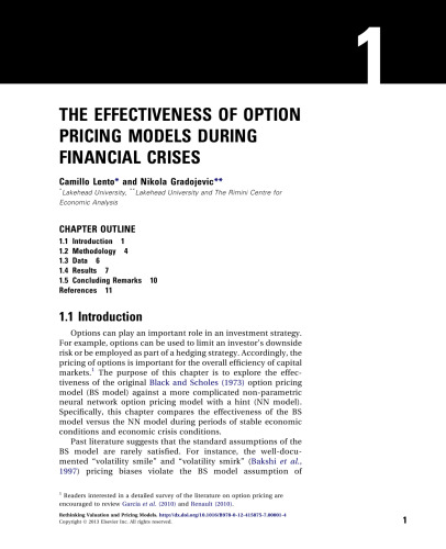 Rethinking Valuation and Pricing Models. Lessons Learned from the Crisis and Future Challenges