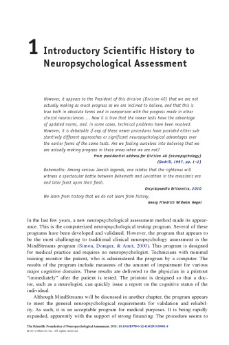 The Scientific Foundation of Neuropsychological Assessment. With Applications to Forensic Evaluation
