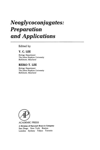 Neoglycoconjugates. Preparation and Applications