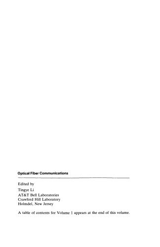 Topics in Lightwave Transmission Systems