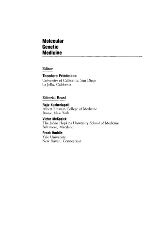 Molecular Genetic Medicine. Volume 2