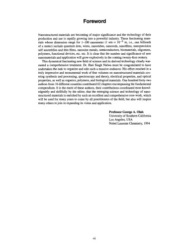 Handbook of Nanostructured Materials and Nanotechnology