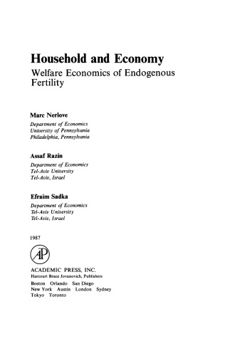 Household and Economy. Welfare Economics of Endogenous Fertility
