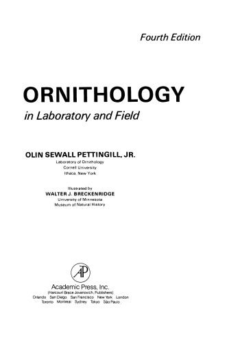 Ornithology in Laboratory and Field