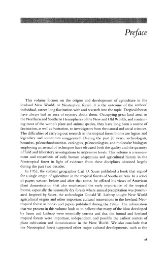 The Origins of Agriculture in the Lowland Neotropics