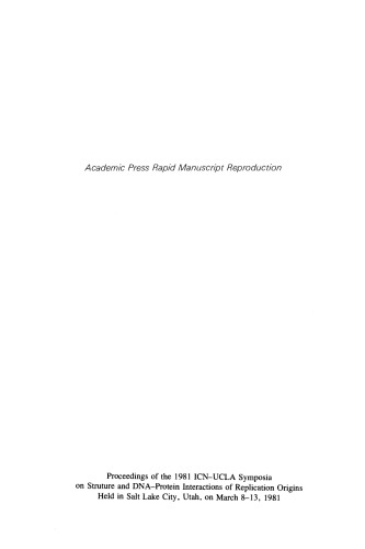 The Initiation of DNA Replication