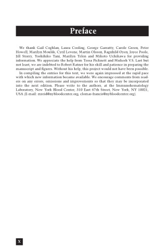 The Blood Group Antigen Facts: Book