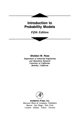 Introduction to Probability Models