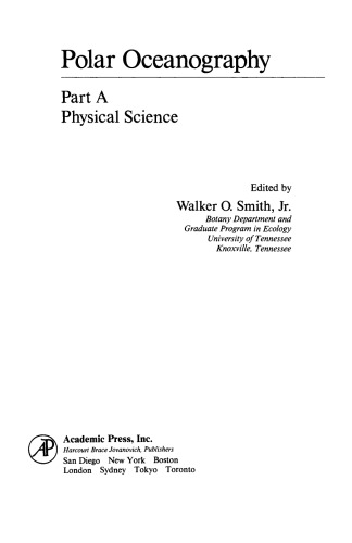 Polar Oceanography. Physical Science