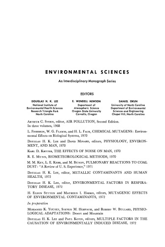 Analysis, Monitoring, and Surveying. Air Pollution